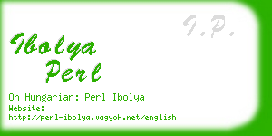 ibolya perl business card